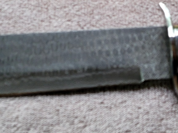 Bowie w/buffalo horn handle